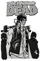 The Walking Dead heroes embroidery design