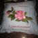 Mega Rose design on pillowcase embroidered