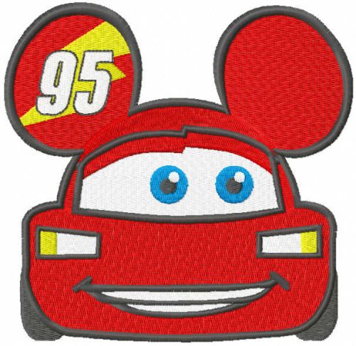 Lightning McQueen mickey mouse embroidery design