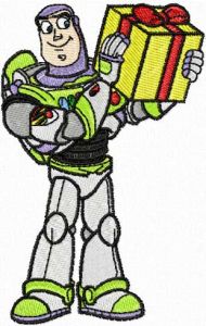 Buzz Gives Gifts  embroidery design
