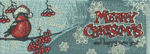 Merry Christmas Bookmark 3 embroidery design