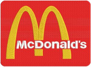 McDonalds Classic Logo embroidery design