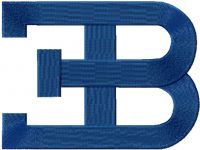 Bugatti logo embroidery design