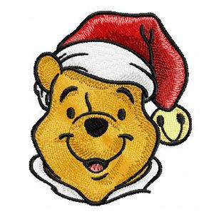 Christmas Winnie the Pooh machine embroidery design