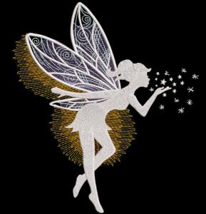 Fairy magic time for you embroidery design