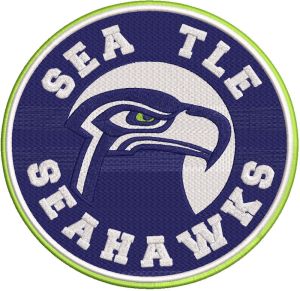 Seattle Seahawks Round Logo embroidery design