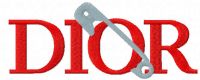 Dior sew logo embroidery design