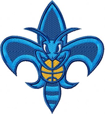 New Orleans Hornet mascot machine embroidery design