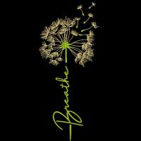 Breathe dandelion embroidery design
