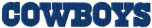 Dallas Cowboys wordmark logo embroidery design