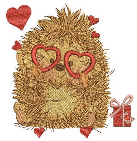 My prickly Valentine 2 machine embroidery design