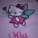 Hello kitty fairy design on towel embroidered