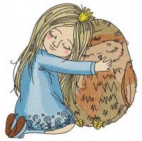 Friendship with owl 2 embroidery design