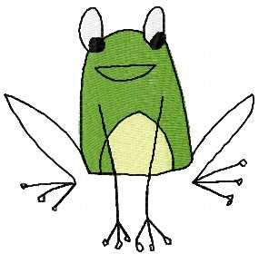 funny frog free embroidery design 8