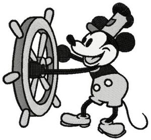 Retro Mickey embroidery design