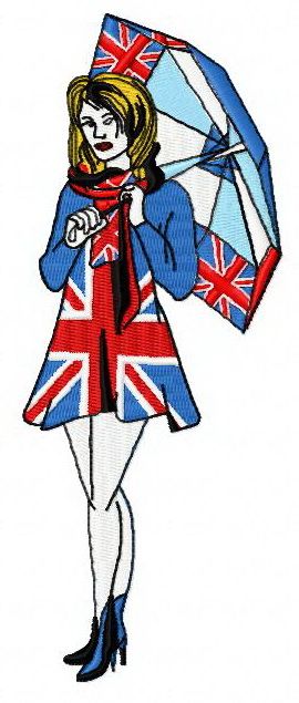 British style machine embroidery design