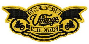 Classic bikers club logo embroidery design