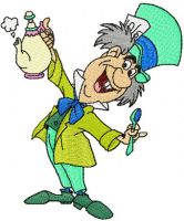 Mad Hatter embroidery design