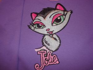 petshop jolie cats embroidery design
