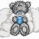 Teddy Bear is sick machine embroidery design