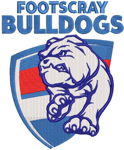 Western bulldogs football_club Footscray logo embroidery design