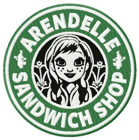 Arendelle sandwich shop machine embroidery design