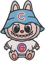  Labubu Chicago Cubs embroidery design
