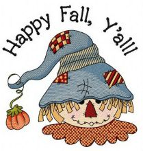 Happy fall embroidery design
