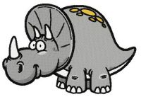 Triceratops embroidery design