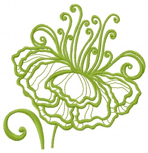 Fragile flower 6 machine embroidery design      