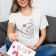 t-shirt embroidered baby foot for pregnant woman