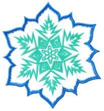 Blue and green snowflake