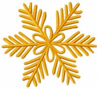 Gold snowfale embroidery design