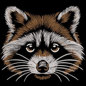 Raccoon Wildlife Charm embroidery design