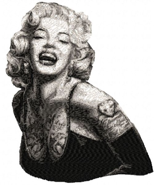 Marilyn Monroe DGA free embroidery design