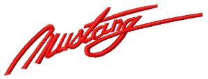 Mustang logo 4 embroidery design