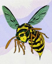 Wasp embroidery design
