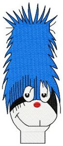 Dr. Seuss alphabet letter I embroidery design