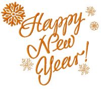 Happy New Year 4 embroidery design
