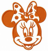 Minnie Mouse have a good day embroidery design