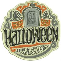 31th of October embroidery design