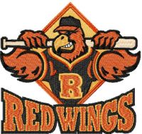 Rochester Red Wings Logo embroidery design
