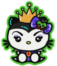 Hello Kitty angry queen embroidery design