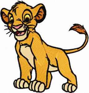 Simba 2 embroidery design