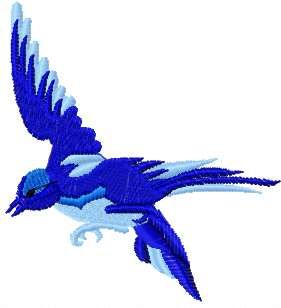 blue bird free embroidery design