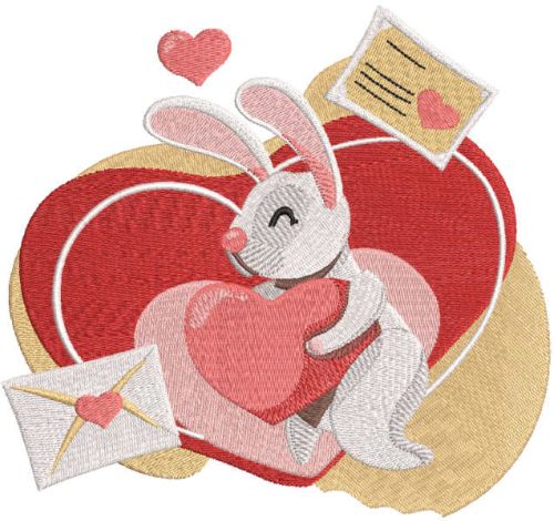 Bunny be mine embroidery design