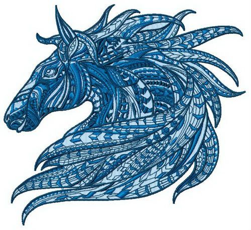 Mosaic horse 2 machine embroidery design