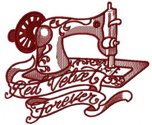Red velvet forever embroidery design 2