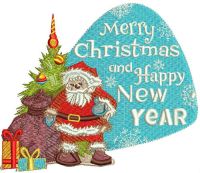 Santa's presents embroidery design