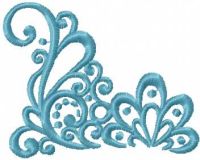 Blue decoration free embroidery design 11
